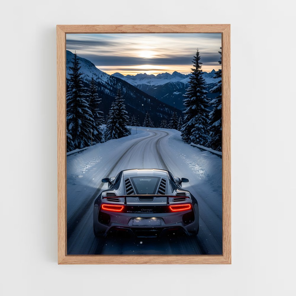 Poster Horizon Enneigé – affiche Porsche (vue 4)